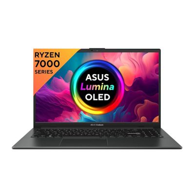 Asus VivobookGo15OLED E1504FA-LK542WS Laptop (AMD Ryzen™ 5 7520U / 16GB LPDDR5 / 512GB PCIe® 3.0 SSD / 15.6-inch / FHD (1920 x 1080) OLED 16:9 / Mixed Black / Backlit KB / Win 11 Home / MS Office)